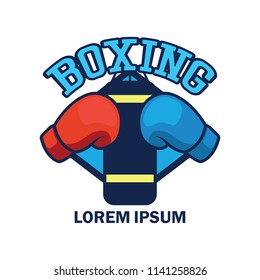 boxing logo with text space for your slogan / tag line, vector illustration