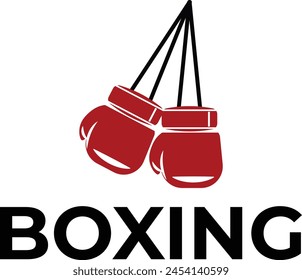 boxing logo, Logo for boxing with two gloves, Boxing logo template 