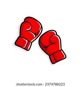 logotipo de boxeo, guantes de boxeo vectorial