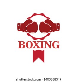 boxing logo vector icon illustration template