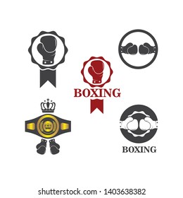 Boxing Logo Vector Icon Illustration Template Stock Vector (Royalty ...