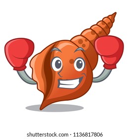 Boxing long shell character cartoon