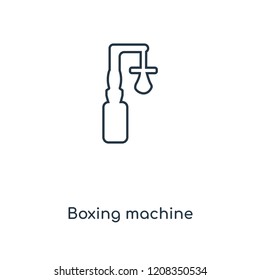 Boxing machine concept line icon. Linear Boxing machine concept outline symbol design. This simple element illustration can be used for web and mobile UI/UX.