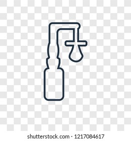 Boxing machine concept vector linear icon isolated on transparent background, Boxing machine concept transparency concept in outline style