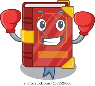 Boxing magic spell book in the cartoon