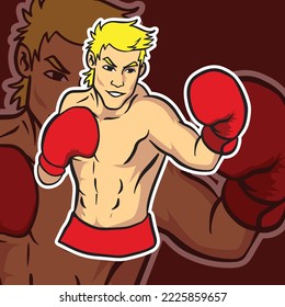 boxing man is a boxer that can use for logo or character