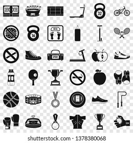 Boxing man icons set. Simple style of 36 boxing man vector icons for web for any design