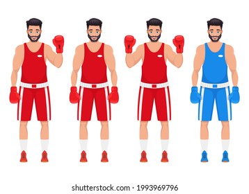 Boxing man vector design illustration isolated on white background