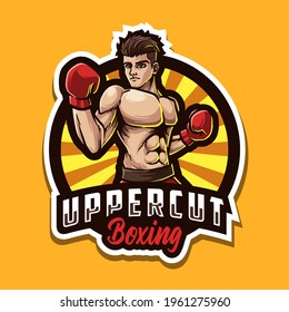 Boxing Mascot Logo Esport Illustration Stock Vector (Royalty Free ...