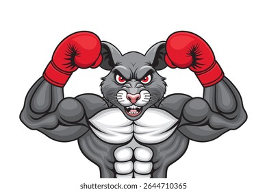 boxe mascote rato vetor ilustração design retro