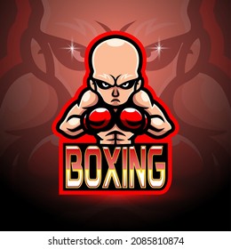 Boxing mascot sport esport logo design