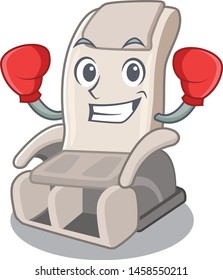 Boxing massage chair isolated in the character