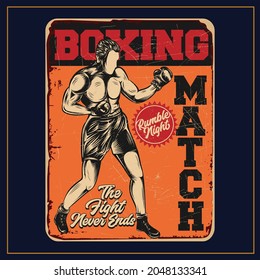 BOXING MATCH SIGNS graphic design