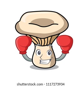 Boxing milk mushroom character cartoon