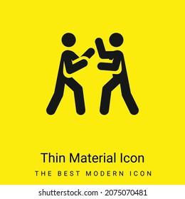 Boxing minimal bright yellow material icon