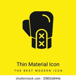 Boxing minimal bright yellow material icon