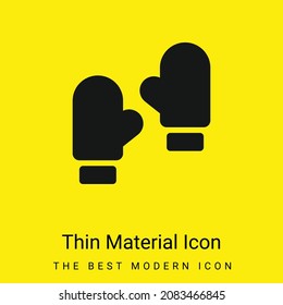 Boxing minimal bright yellow material icon