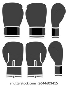 Ilustração de luvas de boxe e MMA para o combate esportes Gear e design de equipamentos de treinamento