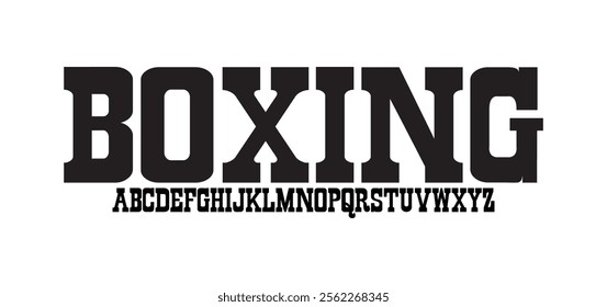 boxing, Modern Bold Font Sport Alphabet. Typography urban style fonts for technology, digital, movie logo design. vector illustration
