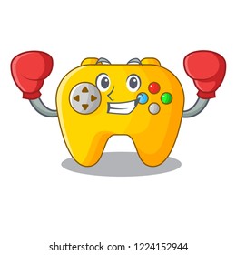 Boxing modern game shaped controller cartoon wood