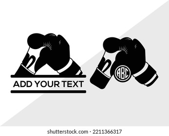 Boxing Monogram SVG Printable Vector Illustration