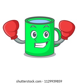 Boxing mug character cartoon style