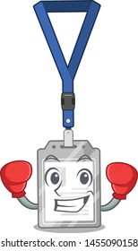 Boxing name tag in the character shape