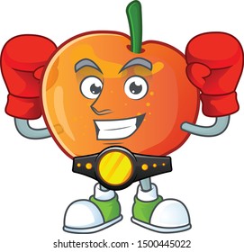 Boxing nectarian fresh cartoon character with mascot