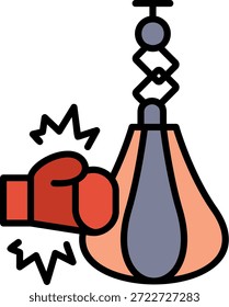 Boxeo Nuevo Vector de diseño de iconos creativos
