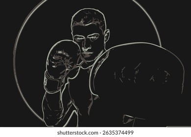 Boxing No Retreat No Surrender Vector Template