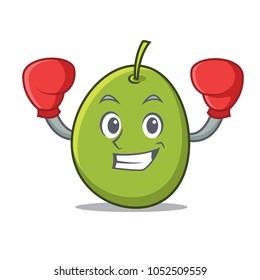 Boxing olive character cartoon style