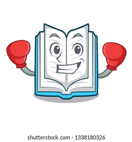Boxing opened book on the cartoon table