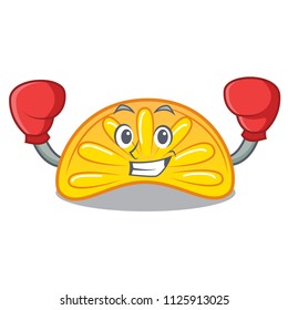 Boxing orange jelly candy character cartoon