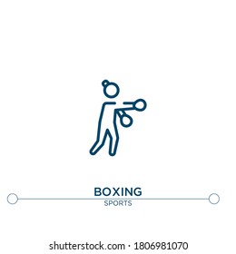 icono del vector de contorno de boxeo. ilustración de elemento simple. ícono de contorno de boxeo de concepto deportivo. se puede usar para web y móvil

