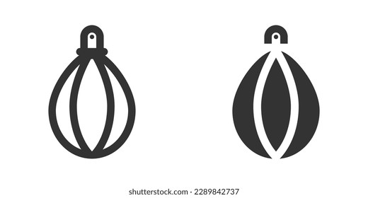Boxing pear. Boxing bag symbol. Vector illustration.