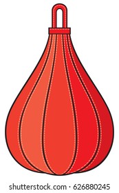 boxing pear vector illustration (punch bag)