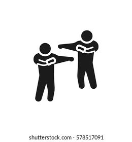 Boxing. People in fighting gloves