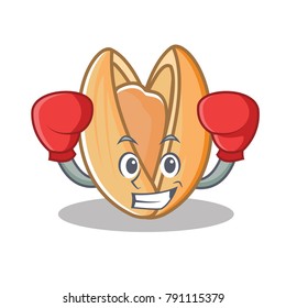 Boxing pistachio nut character cartoon