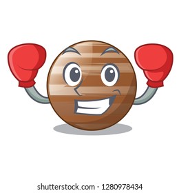 Boxing planet Jupiter in form of cartoon