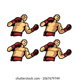 Boxing Player E Sport Logo
