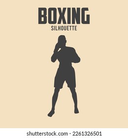 Boxing player silhouette Vector Stock Illustration 10