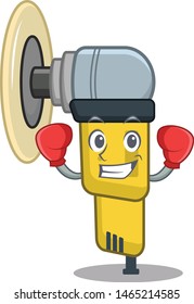 Boxing pneumatic sander in the mascot shape