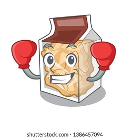 Boxing pork rinds isolated in the cartoon