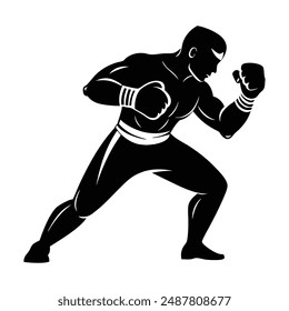 boxing poses vector, comprehensive and precise combat stance designs