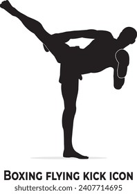 Boxing Position Pose vector silhouette
