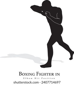 Boxing Position Pose vector silhouette
