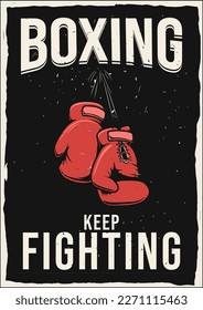 Boxing poster design for print