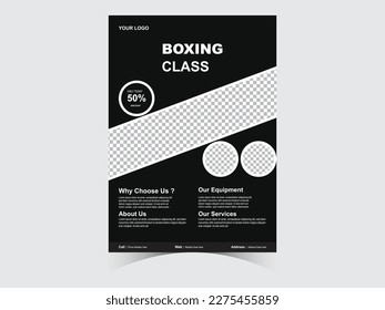 Boxing Posters Flyer - Template Vector Design