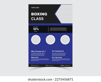 Boxing Posters Flyer - Template Vector Design