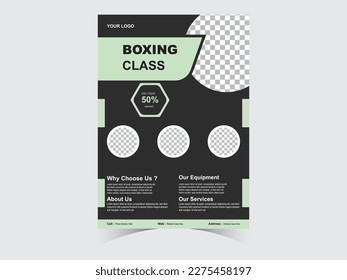 Boxing Posters Flyer - Template Vector Design